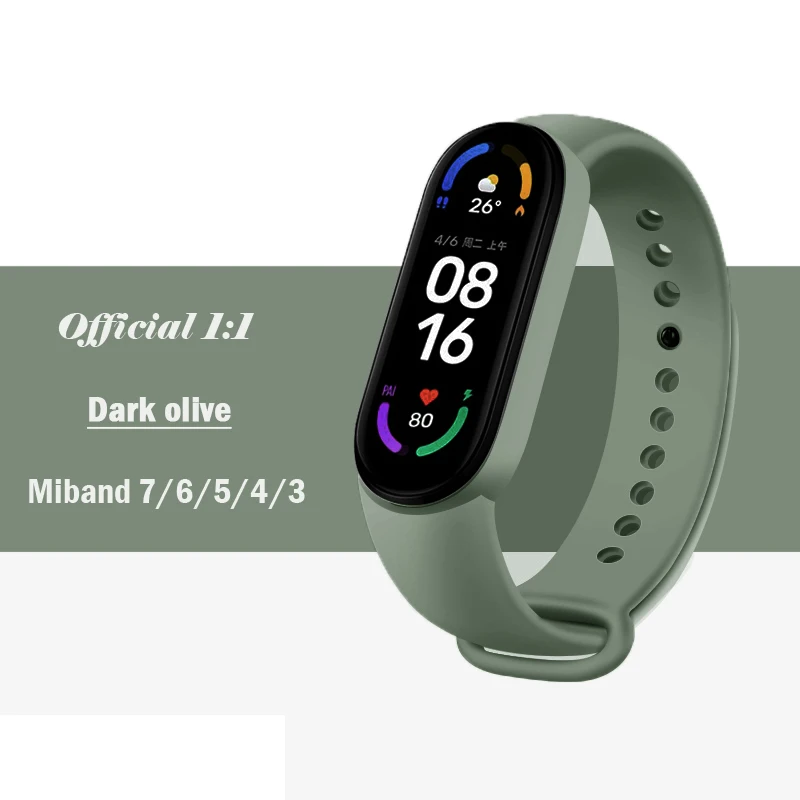 thumbnail image 1 of Correa para Xiaomi Mi Band 7 6 correas de reloj Miband6 NFC silicona de alta calidad correa de repuesto mi band 7 6 3 4 5 bandas deportivas de reloj, 1 of 5