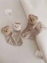 

Newborn Baby Socks Comfortable Cotton Keep Warm Lovely Cartoon Animals Doll Socks Indoor Loose Mouth Non Slip Socks Winter New