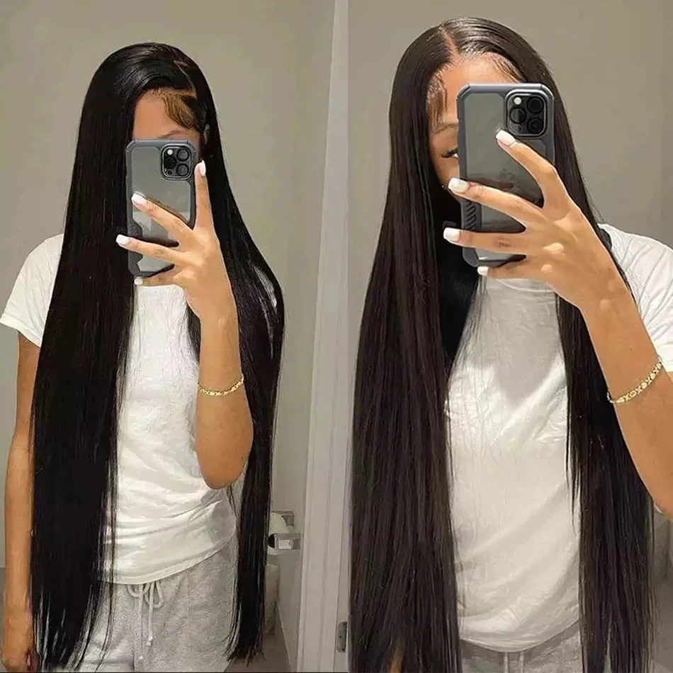 13x6 Lace Frontal Wig HD Lace Front Human Hair Wigs For Women Malaysian Straight Human Hair Wigs Transparent Lace Frontal Wigs