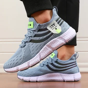 أحذية الجري الرجالية العصرية العصرية أحذية رياضية كاجوال قابلة للتنفس شبكة خفيفة الوزن مريحة أحذية الركض الرياضية للرجال 5