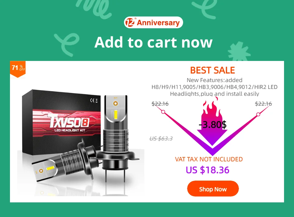 TXVSO8 Super Bright Headlights D1S D2S D3S D4S Xenon HID Car Bulb 35W/55W 9000LM Automobiles Headlamps 4300K 6000K 8000K 10000K