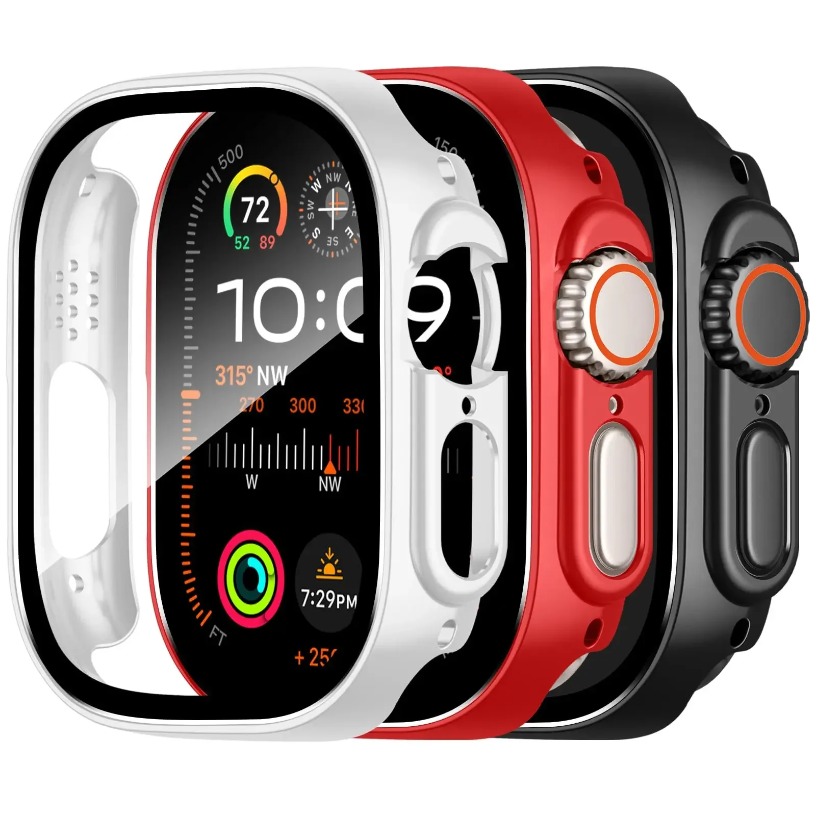 3-Pack Durable Hard Bumper Shell with Screen Protector