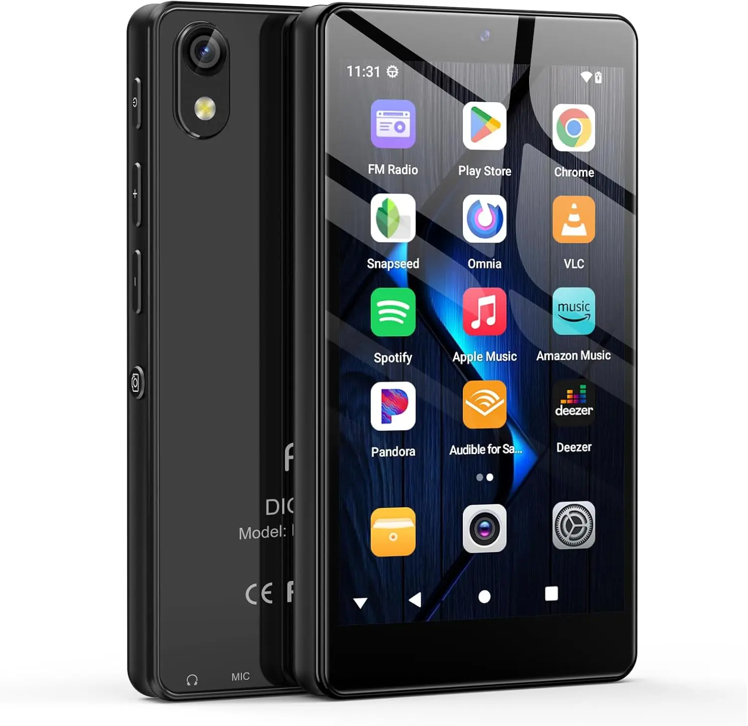 32GB/96GB MP3 플레이어, 블루투스 5.0 및 WiFi, Spotify, 안드로이드 13 OS, 카메라 및 스피커 탑재