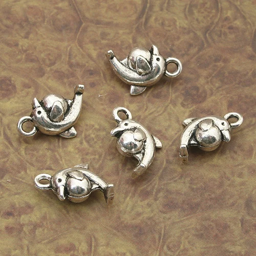 

20pcs 15*10mm Tibetan Silver Dolphin Charm X059 Charms for Jewelry Making