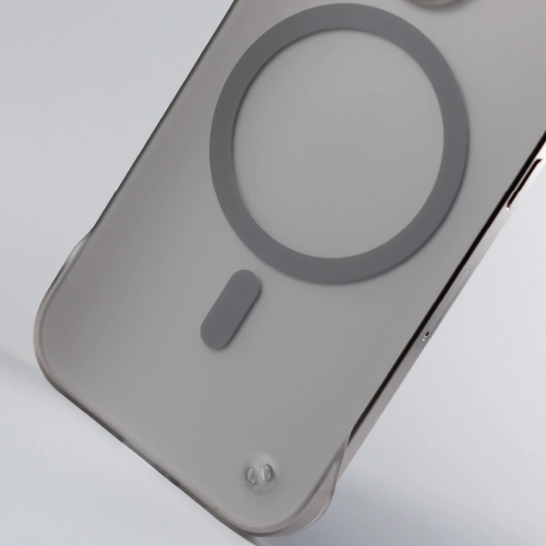 Frameless Ultra Thin Magsafe Matte Shockproof Case with Glass Camera Protector