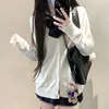 Preppy Style Jk Uniform Cardigan Sweater Japanese Style Women V-Neck Knitted Elastic Solid Slim Long Sleeve Harajuku Casual Coat 6