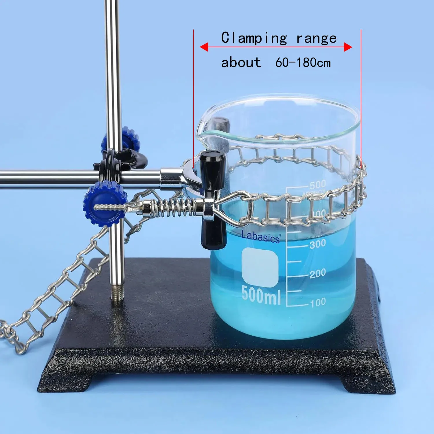 Laboratory Chain Clamp Flask Clamp Beaker Stainless Steel Fixing Iron Stand