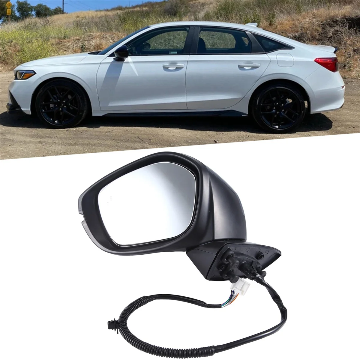 

Левое боковое электрическое складное зеркало 76258-T31-H41 для Honda Civic 2022 2023 10-Wire W/нагреваемые поворотники для слепых зон