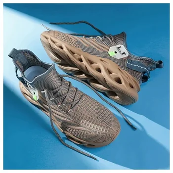جديد تنوعا يطير المنسوجة الرجال شبكة أحذية تنفس أحذية رياضية الشباب الرجال لينة وحيد احذية الجري شبكة أحذية تنس عادية