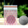 500PCS  Smile Face Small Size Self Sealing Zip Lock Bags Thick Jewelry Pouches Transparent Plastic Mini Packaging Zipper Bags 5