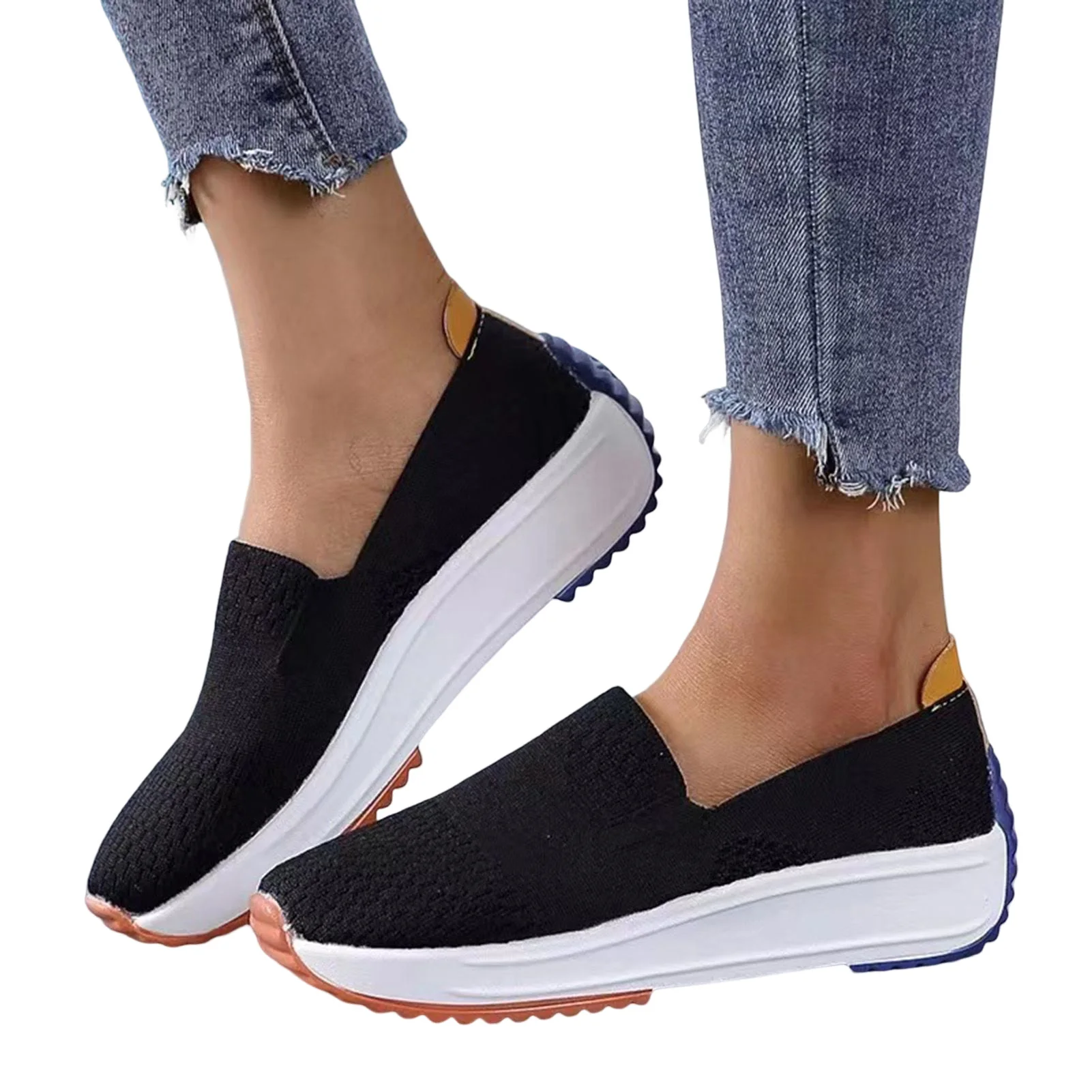 Women Oversize Slip On Sneakers Comfortable without Grinding Feet Suitable for Going Beach Side Wear