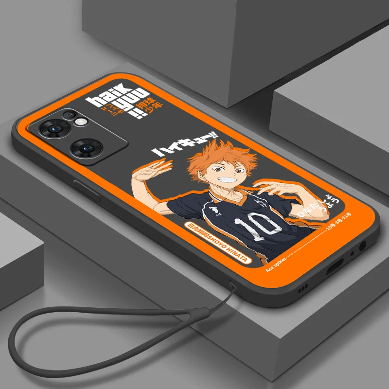 

Anime Haikyuu Japan Cartoon Phone Case For OPPO A73 A31 2020 Reno7 SE 6 5 4 2 Z Lite Pro Plus 5G 4G Funda Liquid Rope Cover