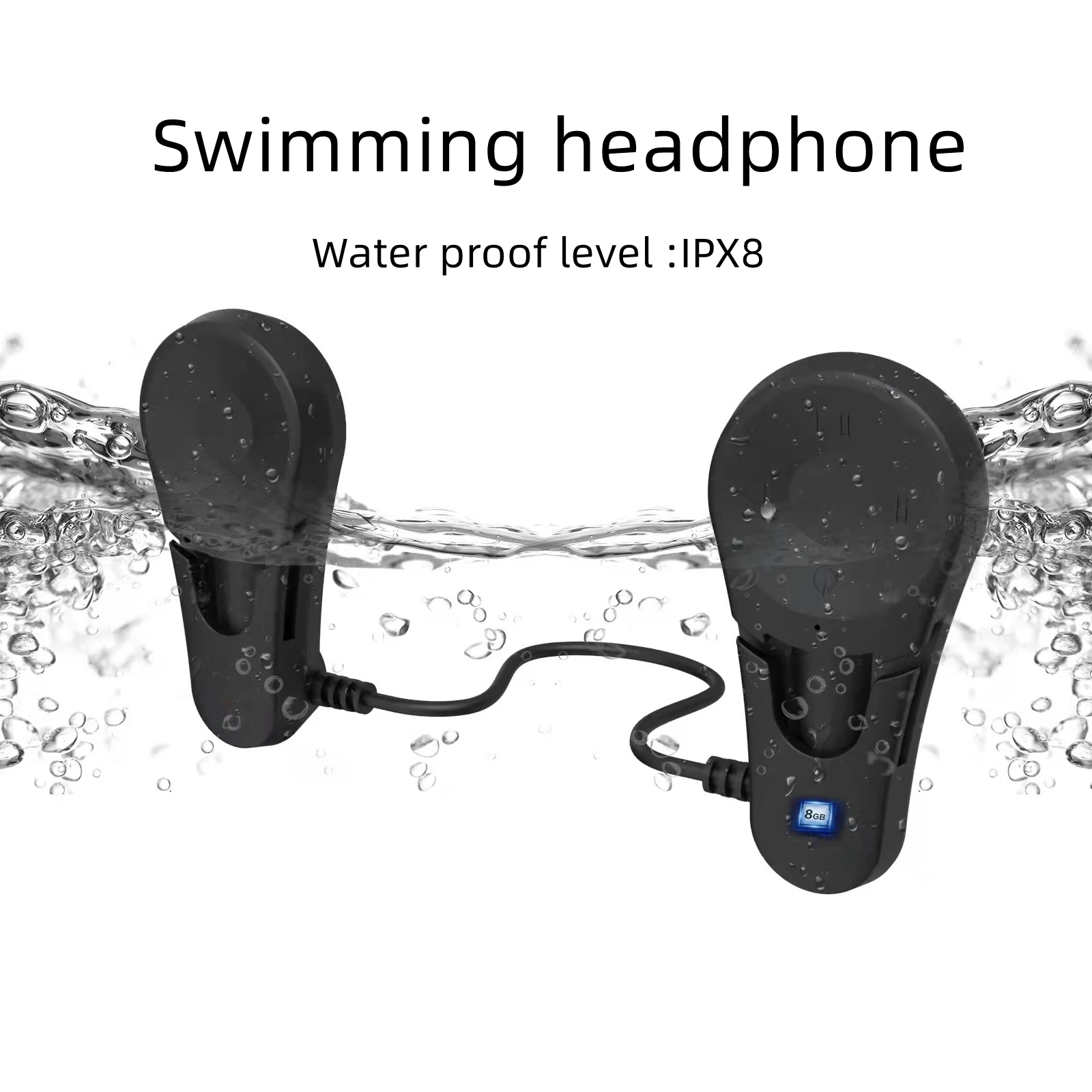 Bone Conduction Swimming Ipx8 Waterproof Headphone Wireless Bluetooth
