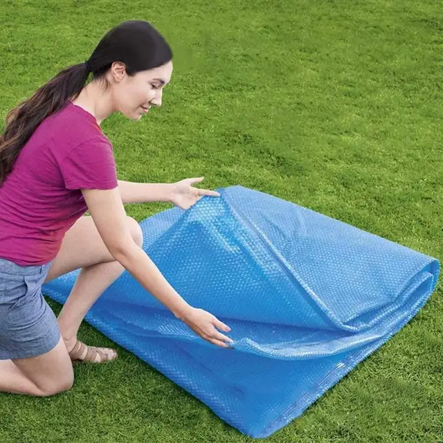 Rectangular Pool Cover Retaining Solar Swimming Pool Insulation Film Blue Solar Foil Pool Heating Solar High-quality Tarpaulin 5