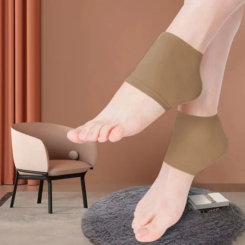 Gel Silicone Anti-Cracking Socks Foot Care Silicone Sock Covers Men Women's Pure Cotton Protection Cover Cracked Heel Care