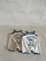 Summer New Baby Sleeveless Sling Romper Cute Cartoon Print Jumpsuit For Infant Boy Girl Cotton Vest Onesie Clothes 0-24M 4