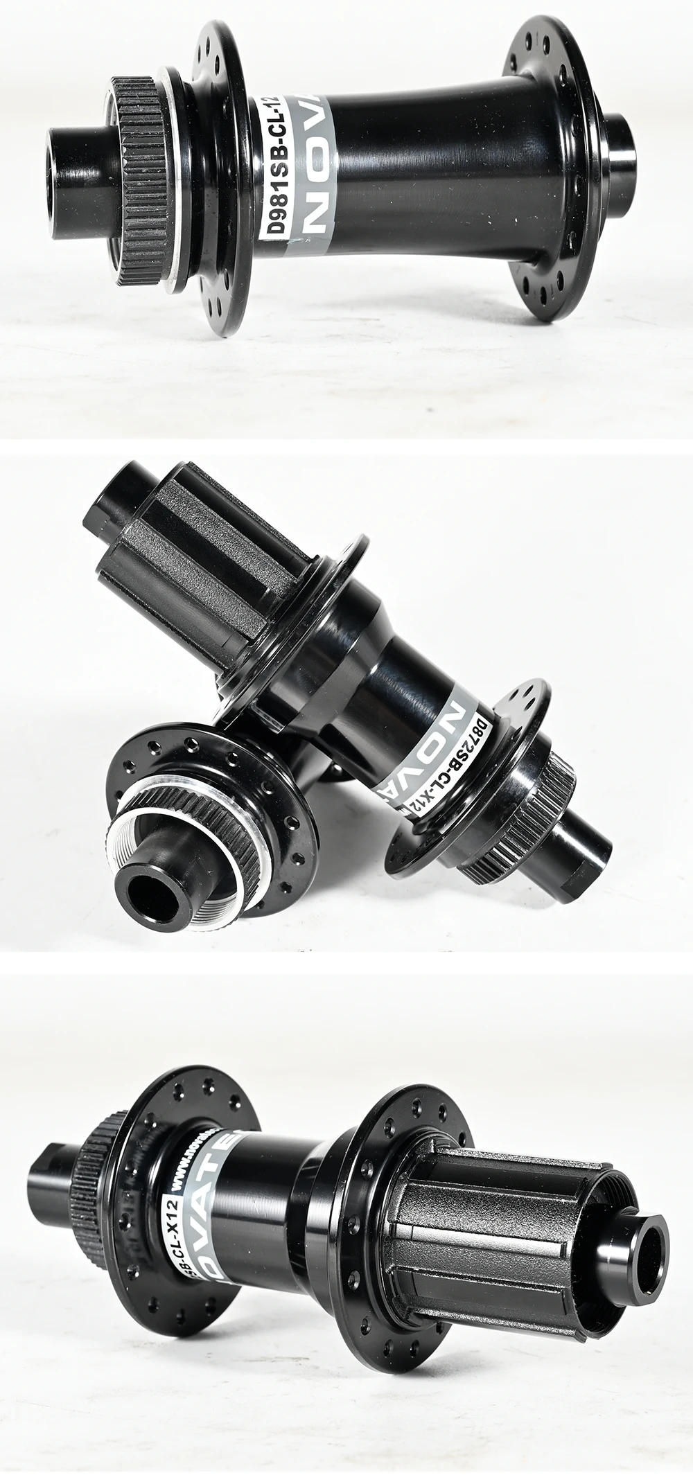 Novatec D981SB/D872SB MTB Road Bike Hubs HG Freehub Center Lock