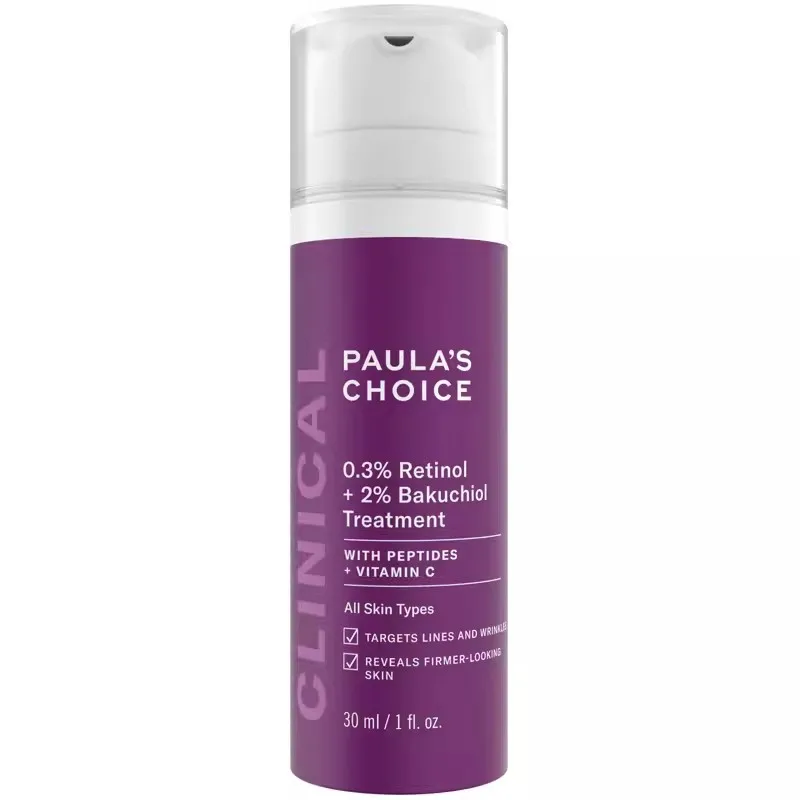 

PAULAS CHOICE 0.3% Retinol +2% Bakuchiol Treatment With Peptides Vitamin C Anti-aging Repair Fine Lines For All Skin Types 30ML