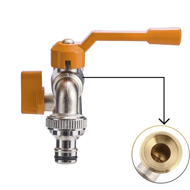 Kerti Udvar Kültéri Fagyálló Csaptelep Dn15 Dn20 Egy-Két Szabadtéri Mosógép All-Réz Kettős Felhasználású Nagy Áramlás - Image 3