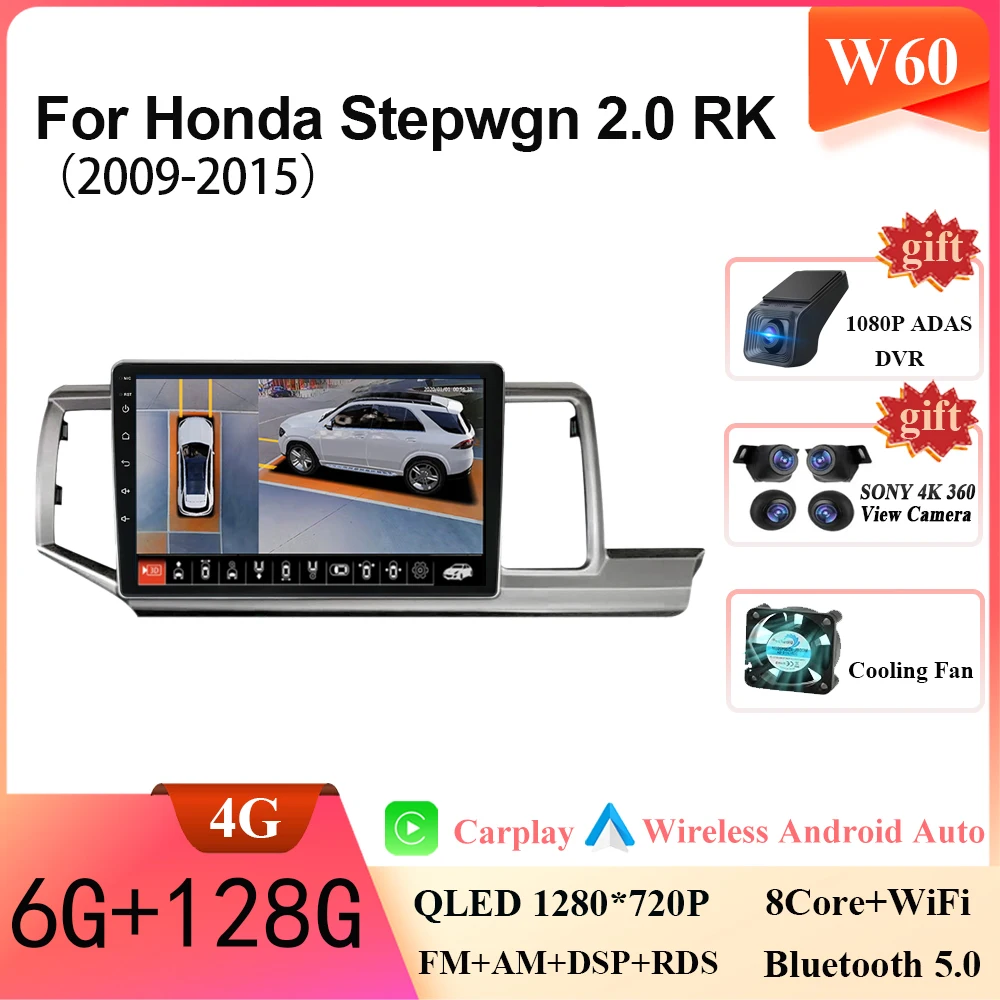Android カーラジオホンダステップワゴン 2.0 RK 2009-2013-2015