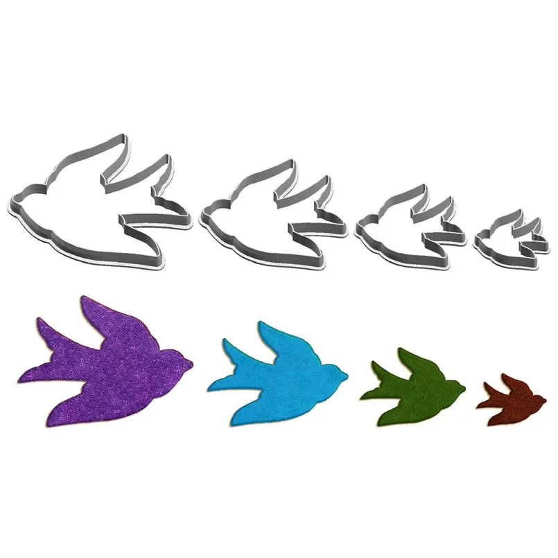 Cookie Cutter Four Specifications Cartoon Animal Image Barn Swallow Plastic Molds Cake Fondant Tools Sushi and Fruits