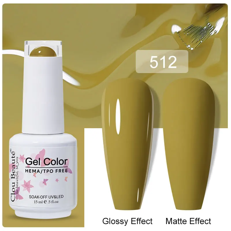Clou Beaute 15ml Black Red Semi-Permanent Gel Nail Polish