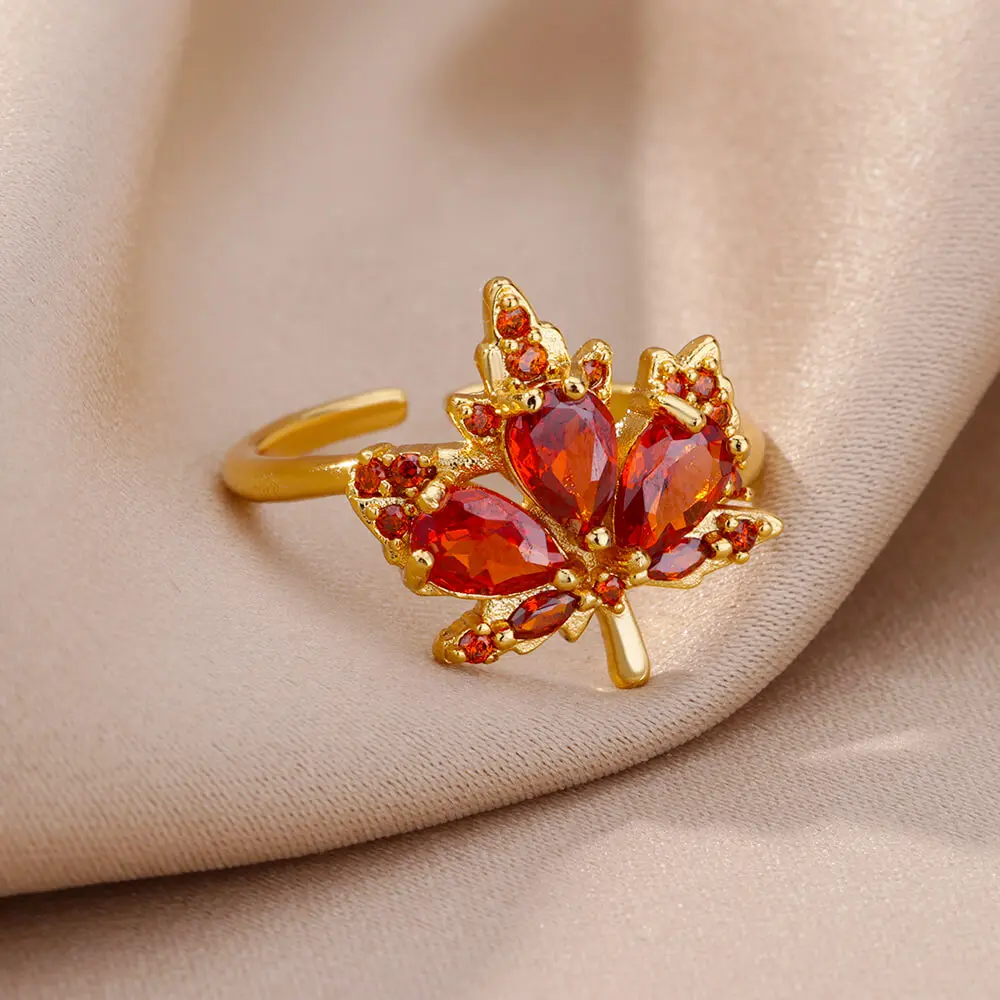 Red Stainless Steel Gold