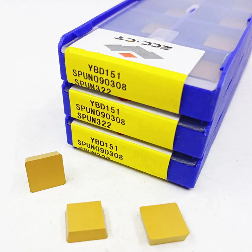 

SPUN090308 YBD151 / SPUN120308 YBM351 SPUN322 SPUN422 ZCC.CT CNC carbide inserts For Steel, Stainless steel, Cast iron 10pcs/box