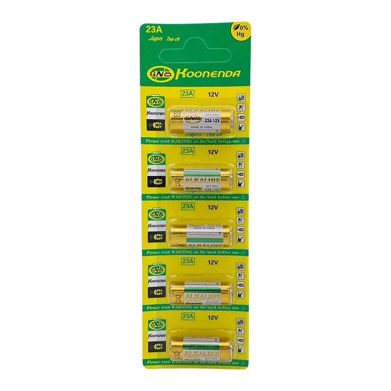 Small Battery 23A 12V 21/23 A23 E23A MN21 MS21 V23GA L1028 Alkaline Dry Battery 5Pcs Alkaline Battery Disposable Battery