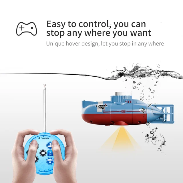 RC Foam Submarine Boat 2.4GHz USB Charge Remote Control for Children Holiday Birthday Toys Remote Control Toys 3