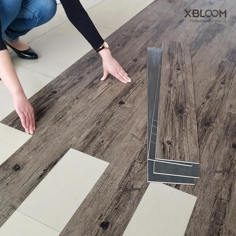 Thick 3D Wood Grain Floor Sticker Waterproof Self-Adhesive Abrasion Resistant PVC tiles Bedroom Toilet Kitchen Home 