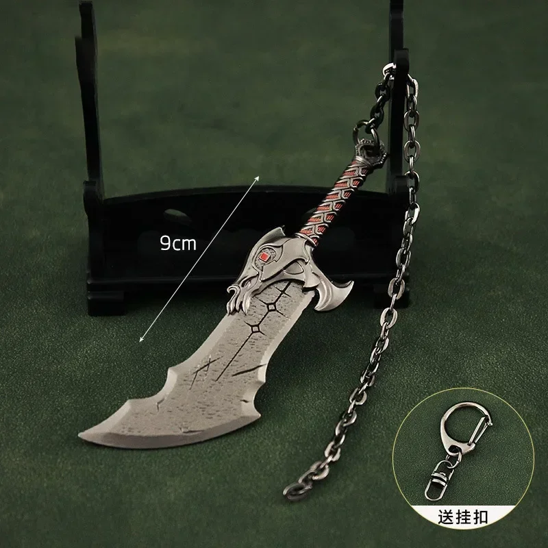 6~9cm God of War Blades of Chaos Kratos Blade of Olympus Mini Keychain Weapon Model Metal Action Figures Gift Toys Game for Boys 3