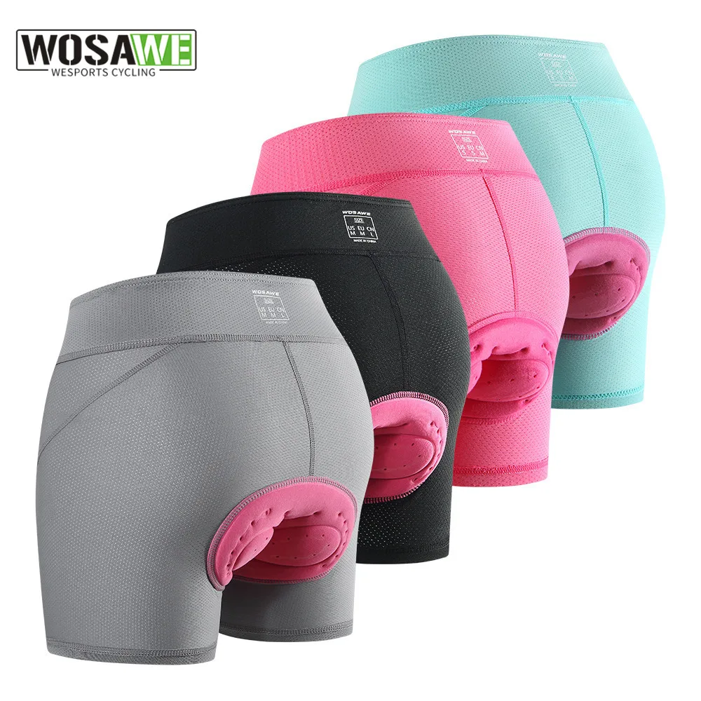 

WOSAWE Cycling Underwear Women Upgrade 5D Padded Cycling Shorts Breathable Shockproof MTB Bicycle Shorts Road Bike Shorts