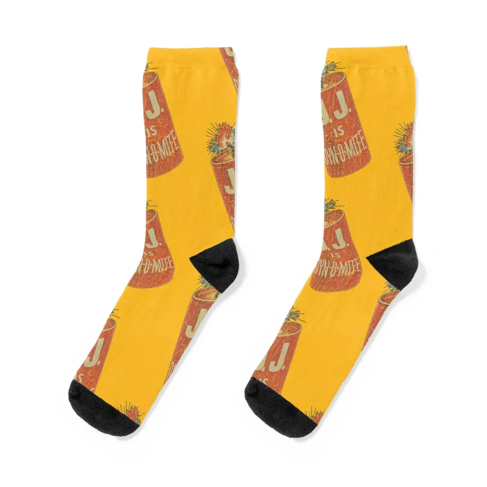 

J.J. is Dyn-O-Mite 1975 Socks Antiskid soccer Crossfit Socks Male Women's