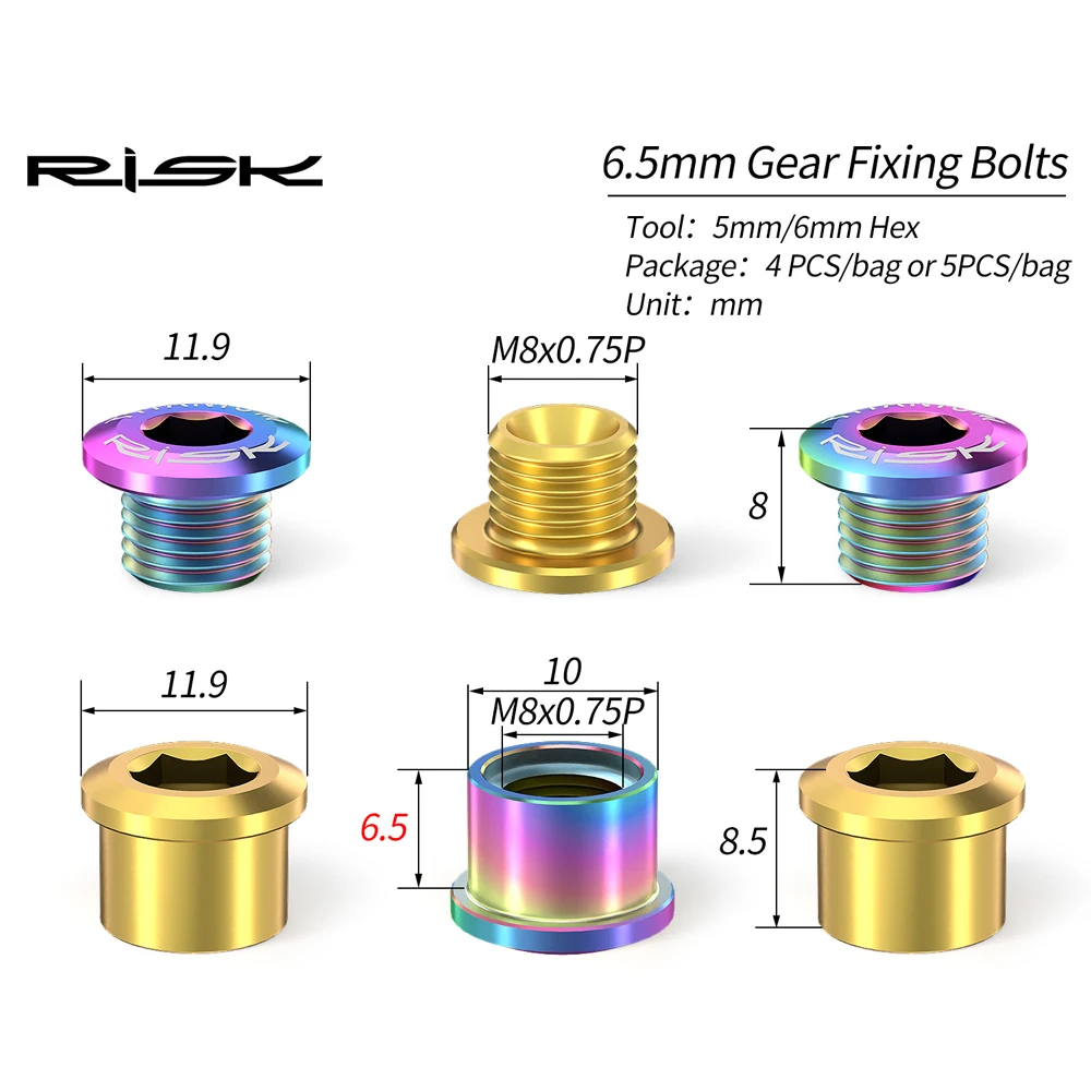 Titanium Bike Chainring Bolts 2