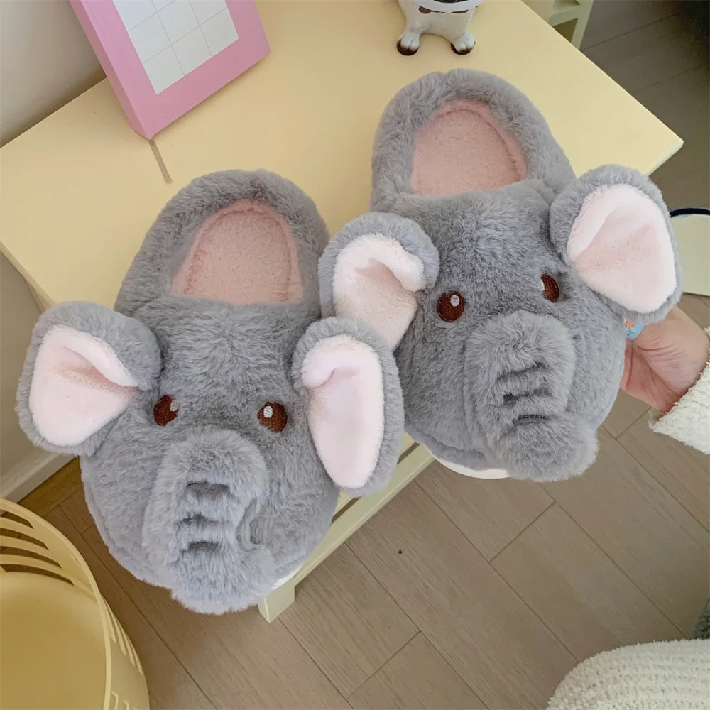 Elephant-Winter-Baotou-Cotton-Slippers-Female-Autumn-Winter-Cute ...