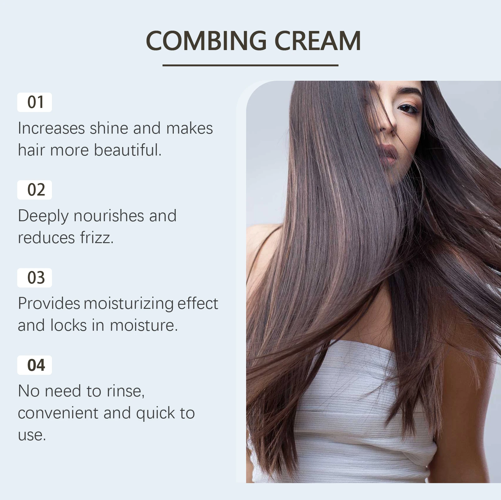 Leave-In Hair Conditioner: Lightweight Formula, Improves Dry and Frizzy Hair, Leaves Hair Smooth, Refreshing and Nourishing