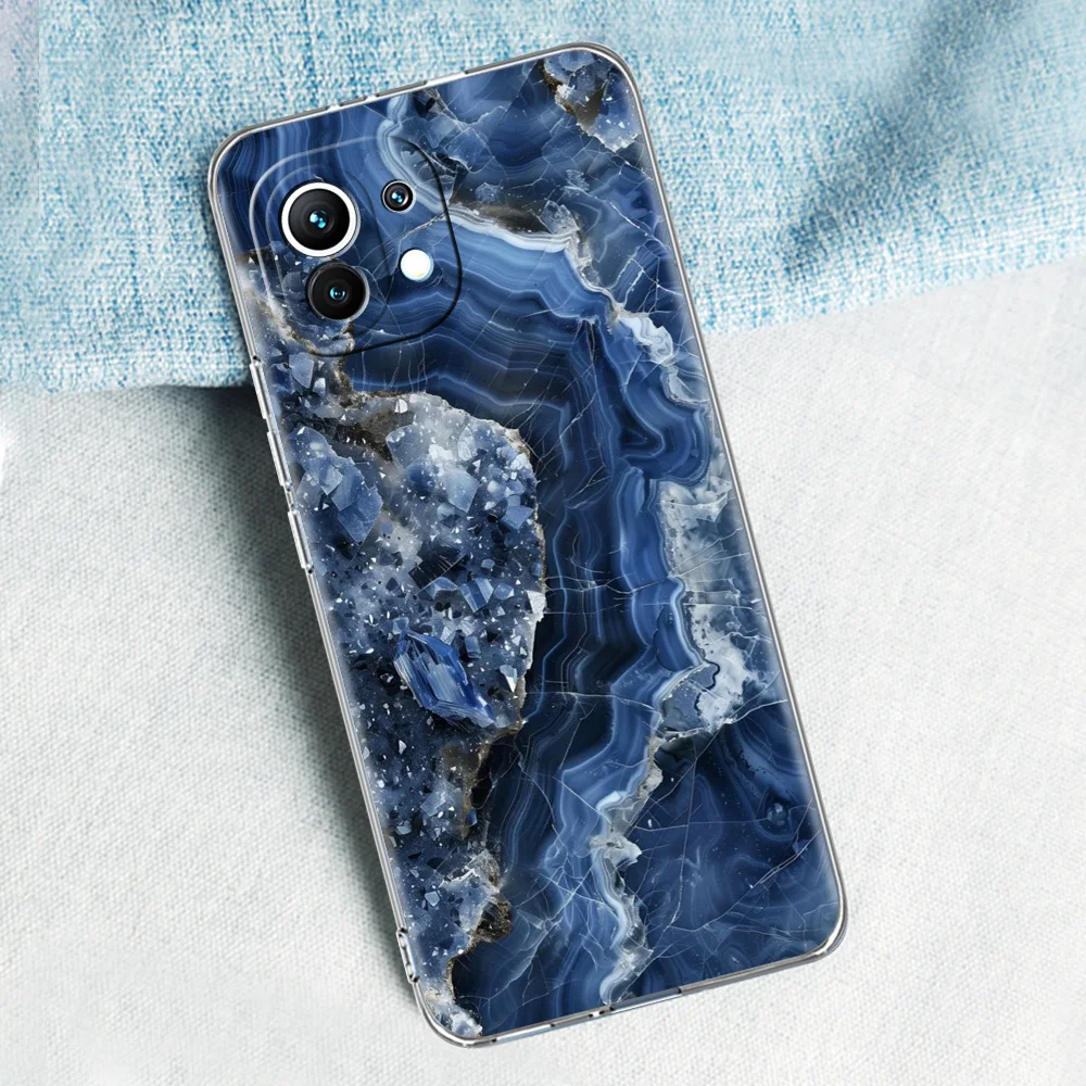 Clear Marble Stone Phone Case Cover