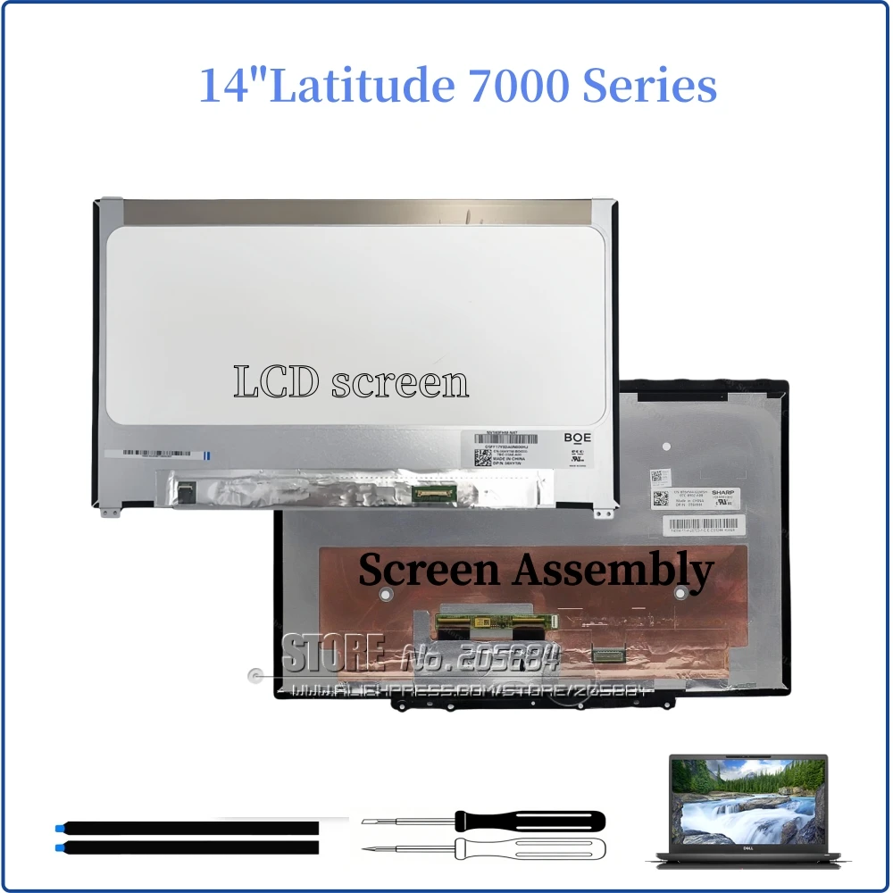 Tela LCD para Laptop Dell Latitude 7400 7410 7420 7430 7440 7450