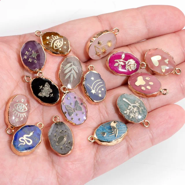 독특하고 매력적인 천연석 드롭 펜던트: 크리에이티브한 보석 만들기에 완벽함