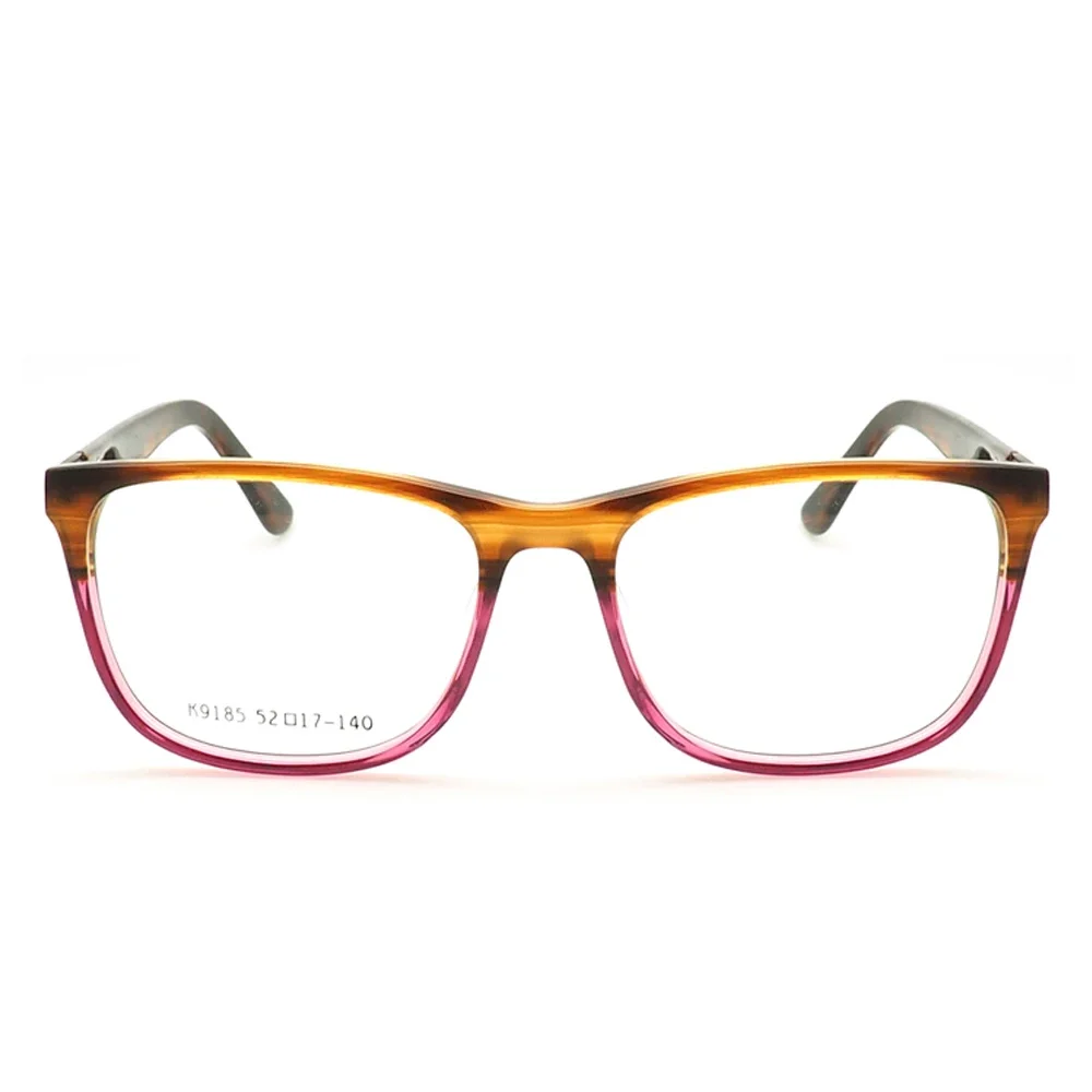 

Women Retro Two Toned Eyeglass Frames Men Square Vintage Light Acetate Rx Glasses Blue Pink Purple Green Brown Eyeglasses Frames