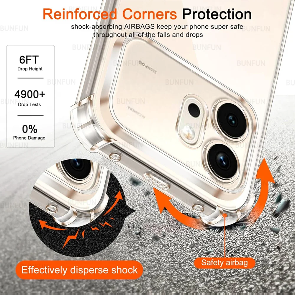 For Honor 600 Pro 5G Slim Anti-Shock Soft Case - Clear Crystal, Anti-Yellowing Protection  Capa