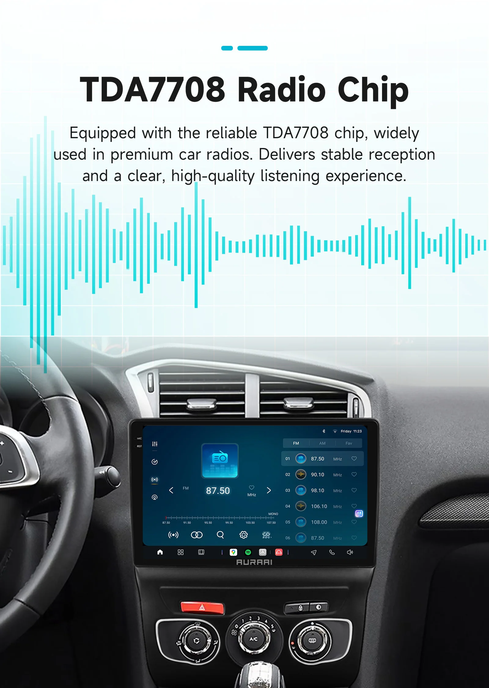 AURAAI X100 8+256G Carplay Android Autoradio für Citroen C4 C4L DS4 2013 - 2017 Multimedia 2k 8Core 2.7GHz GPS Bildschirm ADAS 360 – Detail 22