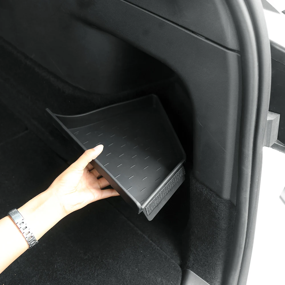 

Trunk Storage Partition For Tesla Model Y Left and Right Upper Storage Partition TPE Stowing Tidying Car Interior Accessories