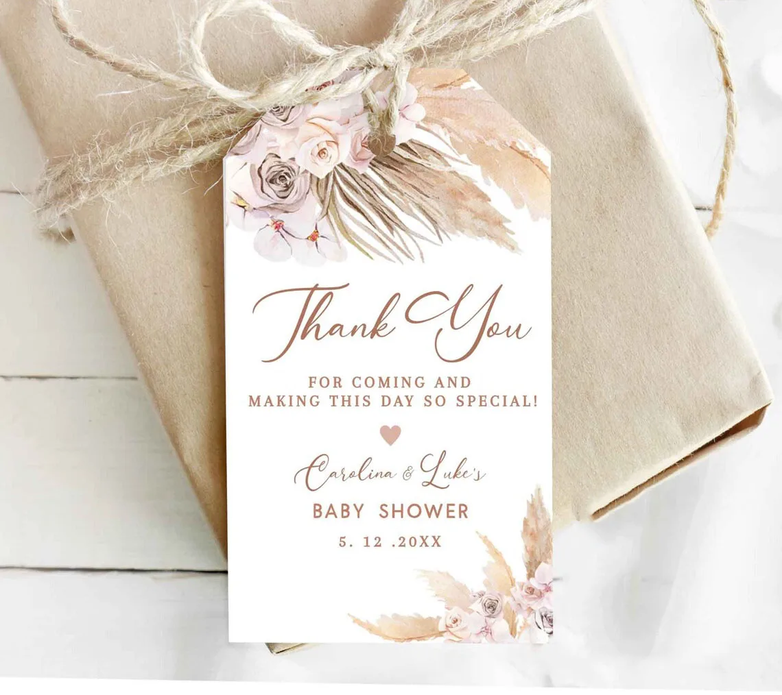 Custom Tags, Personalized Wedding Tags with Hole, Candy Favors Gift Boxes, Cupcake Tags, Thank You, 100 Pieces