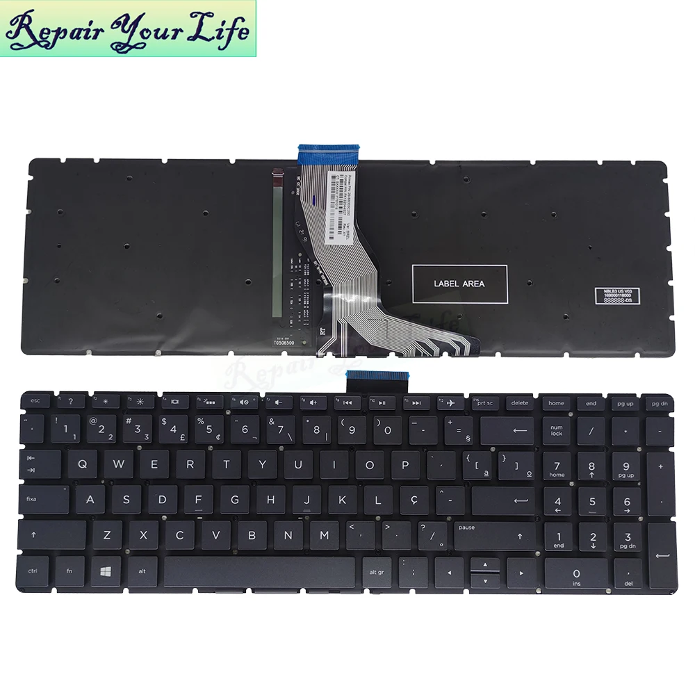 

German French Azerty PT-BR Brazil Backlit Keyboard for HP 15-BS BS000 15-BP 15-BW 15-CB 15-CC 15CK 250 G6 255g6 GE/GR Brazilian