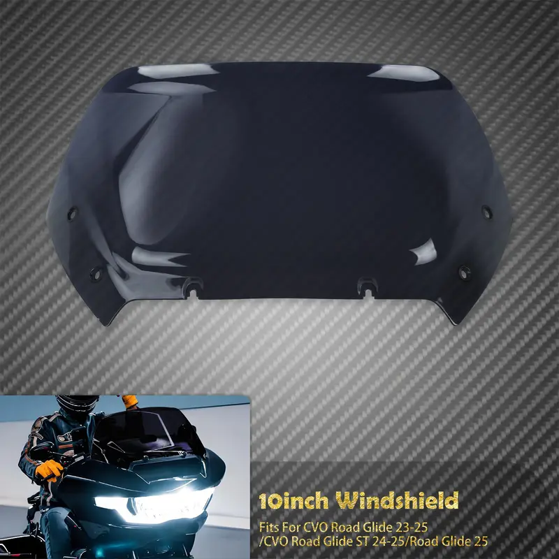Motorcycle 10" Windshield Fairing Wind Deflector Windscreen ABS For Harley Touring CVO Road Glide 2023 2024 2025 FLTRX FLTRXSE - Image 7