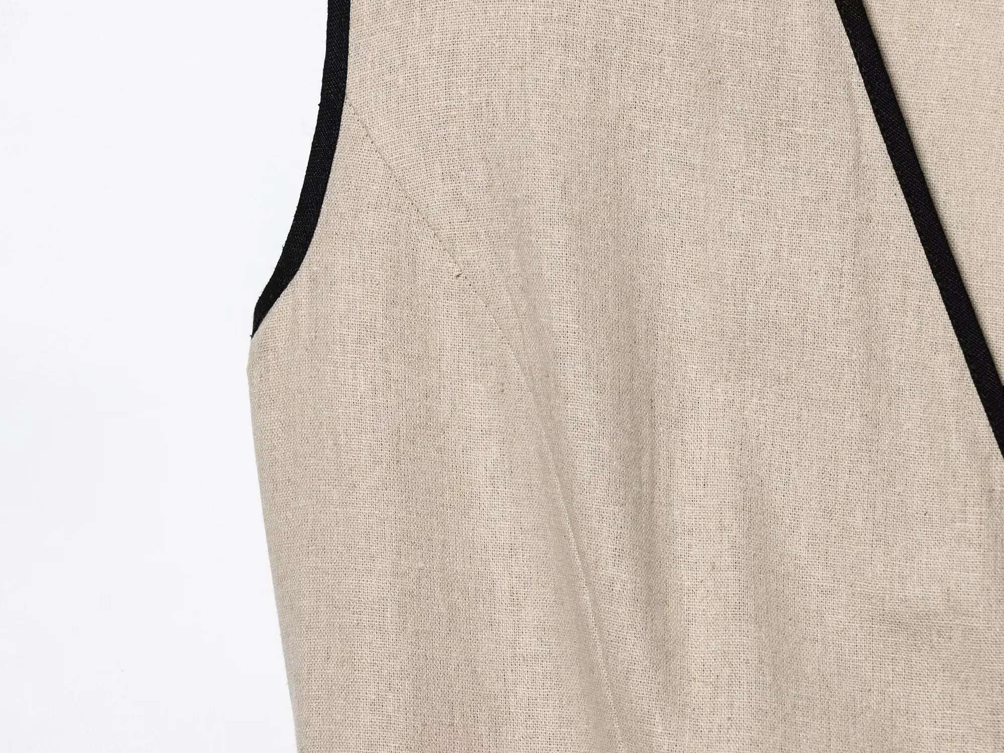 European and American style 2025 summer new style linen blended sleeveless dress with belt photo