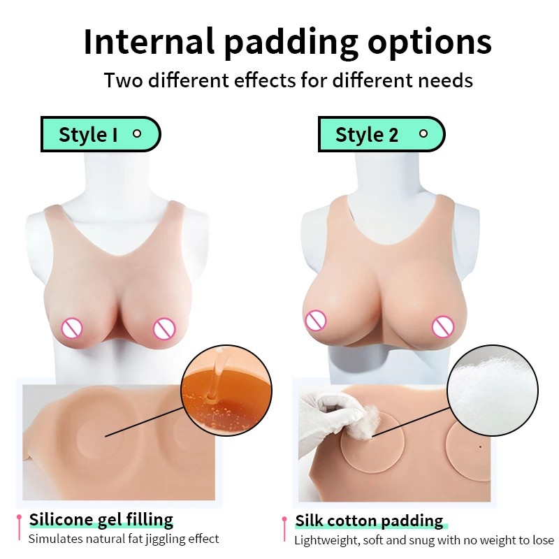 ONEFENG Upgraded WPBT Cosplay Fake Breasts Silicone for Crossdresser Transgender