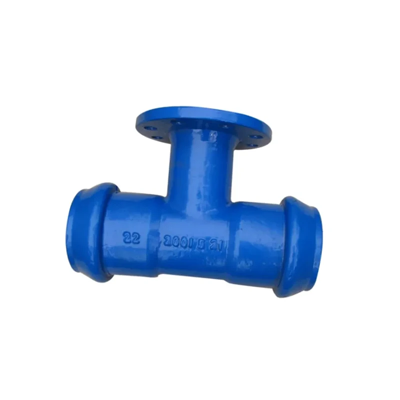 

PN10 PN16 PN25 DN80-2000mm Ductile Iron Double Socket Tee with Flanged Branch for PVC Pipe